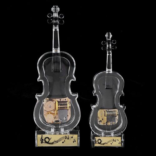 Boite À Musique En Forme De Violon À Remontage Mécanique Décoration De La Maison Cadeaux D'anniversaire,S