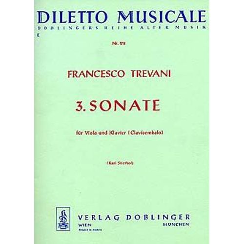 Francesco Trevani : Sonata Nr. 3 B-Dur Für Viola Und Klavier (Cembalo)