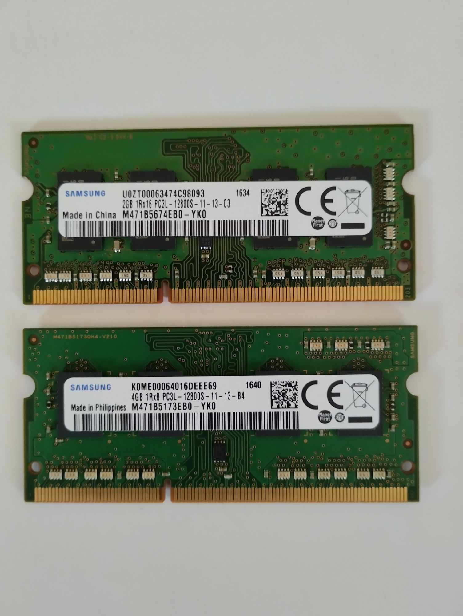 Barette SODIM (portable) DDR 3 Samsung 1600 Mhz 4 GO X 2