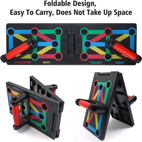 Planche De Pompes Pliable, Planche De Rack Push Up Multifonction, Complet Et Pompes Efficaces Push-Up Board De Fitness 64x20