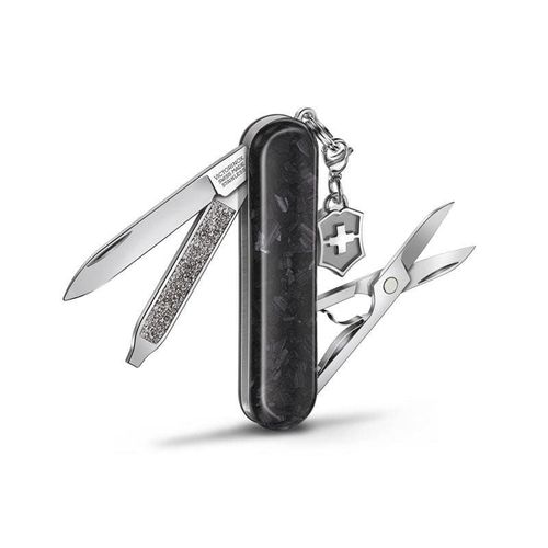 Couteau Suisse Victorinox Classic Sd Brilliant Fibre De Carbone 6 Fonctions