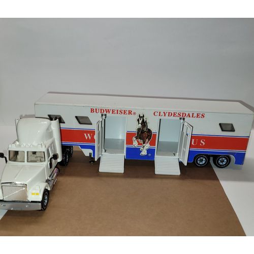 Siku Peterbilt 359 Budweiser Transport De Chevaux Échelle : 1:57 Année De Production : 1988