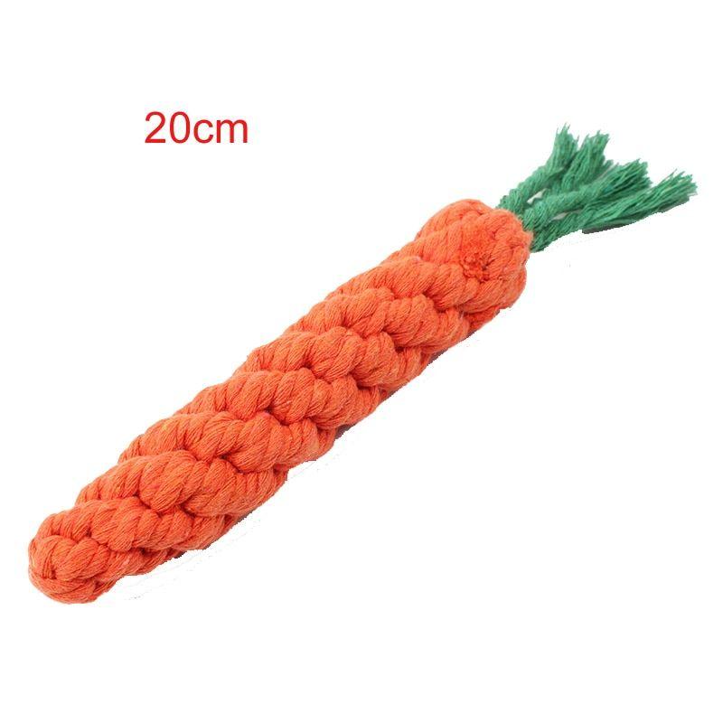 Corde en coton en forme de carotte - orange - 20cm