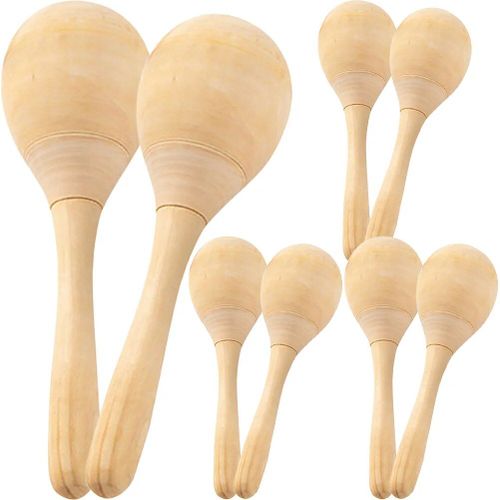 Ensemble De Jeu Maraca En Bois Pour Enfants,Jouets Musicaux,Instruments De Musique Maracas Pour Tout-Petits,8 Pièces