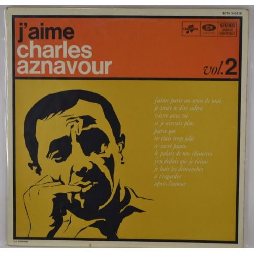 J'aime Charles Aznavour J'aime Paris Au Mois De Mai - Disque Vinyle 33 Tours