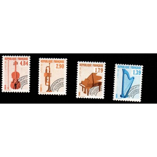 Timbres Préoblitérés Instruments De Musique