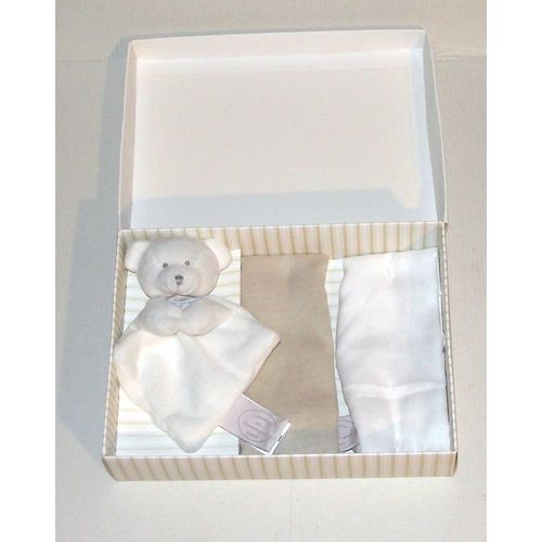 Doudou Ours Blanc Collection Paris Mon Tout Petit En Boite Doudou Et Compagnie