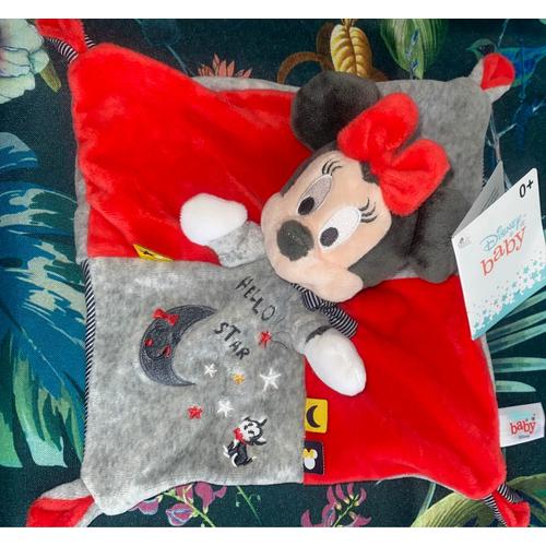 Doudou Minnie Disney Baby Starry Night Rouge Gris Noir Et Rayé Hello Star Jouet Bébé Comforter Mouse 