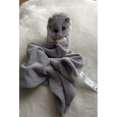 Doudou Mouchoir Hamster Zeeman Blanc Et Gris 