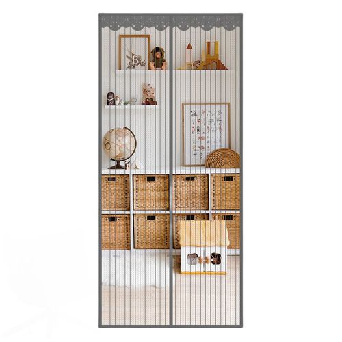 Porte Moustiquaire Magnétique Gris S