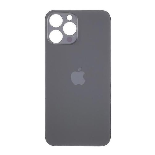 Vitre Arrière Iphone 12 Pro Noir Gris Adhésif Face Arrière Big Hole Logo Neuf