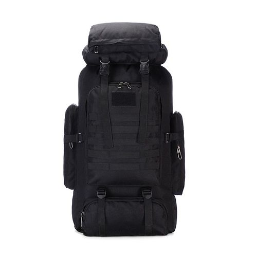 Sac À Dos Tactique 80l - Tissu Oxford Le Noir