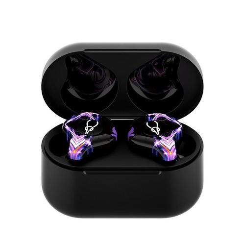 In Ear True Wireless Bluetooth 5.0 Casque Bass Gaming Music écouteurs à faible latence avec micro, Violet