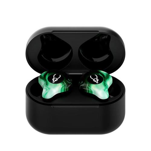 In Ear True Wireless Bluetooth 5.0 Casque Bass Gaming Music écouteurs à faible latence avec micro, Vert