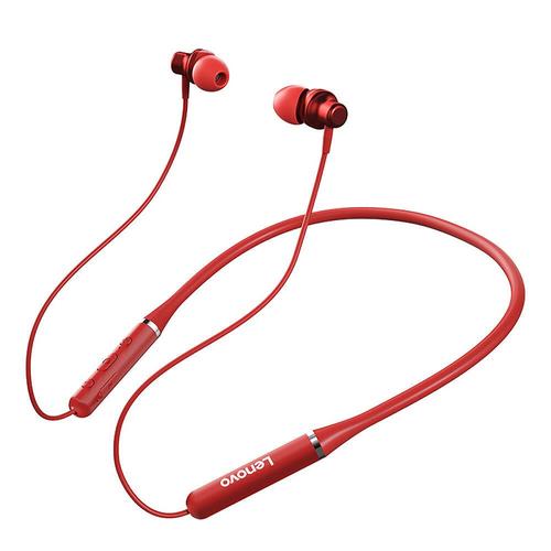 écouteurs intra-auriculaires sans fil Bluetooth 5.0 avec tour de cou et contr?le filaire magnétique avec micro HD, rouge