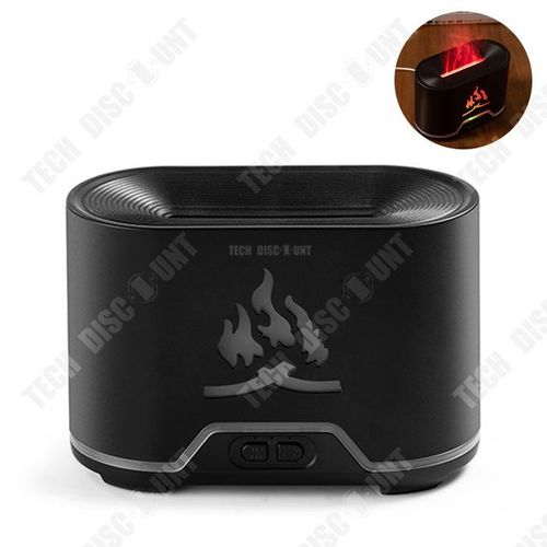 Td Simulation De Flamme Machine D'aromathérapie Sept Couleurs Lumière Ambiante Humidificateur D'air Usb Maison Télécommande Sans Fil 