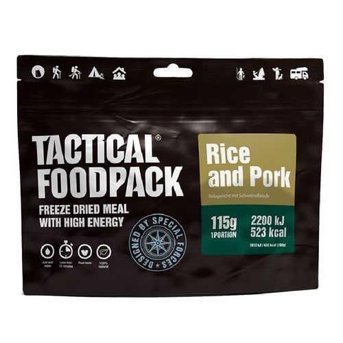 Sachet De Porc Au Riz A La Sauce Tomate Et Petits Legumes Tactical Foodpack Pret En 10 Mn - 316114