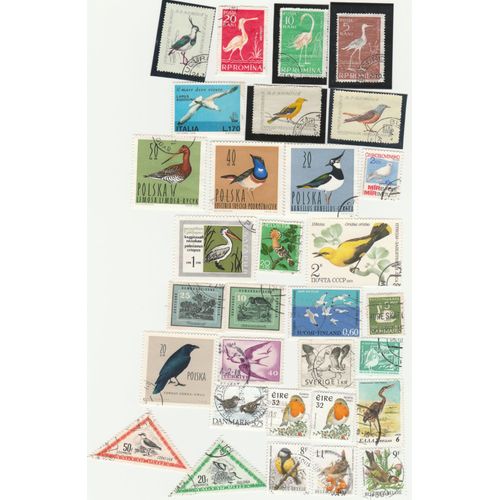 31 Timbres Oblitérés De Divers Pays D'europe - Animaux - Oiseaux