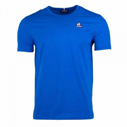 Tee Shirt Uni Manches Courtes Logo Tricolore Brodé Coton Homme Le Coq Sportif