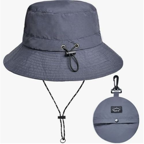 Chapeaux De Soleil Pliables À Large Bord Gris