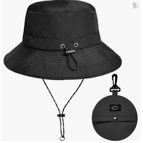 Chapeaux De Soleil Pliables À Large Bord Le Noir