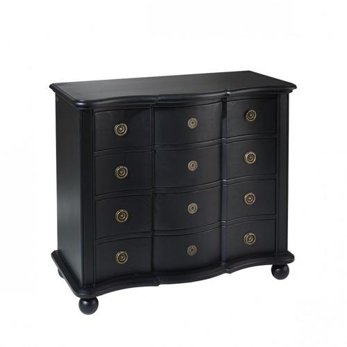 Robin Des Bois - Diana - Commode Noire Style Shabby Chic, Bois Massif, 4 Tiroirs, Fsc® - Noir