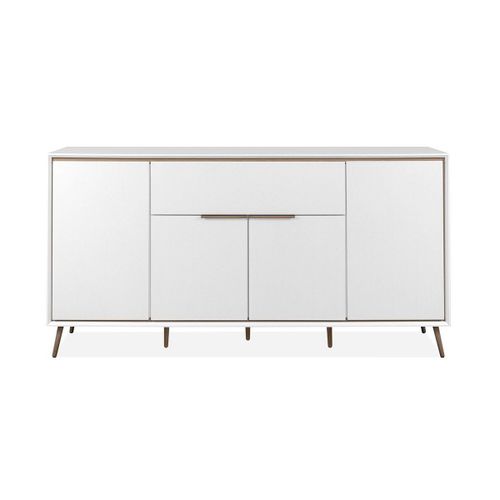 Buffet 4 Portes Et 1 Tiroir L175 Cm - Chêne Artisan / Blanc