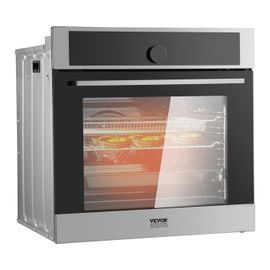 Four Encastrable de 76 L-VEVOR-Four Mural Simple de 59,5 cm-Électrique 3550 W-avec Grille et Plateau de Cuisson, Cuisine