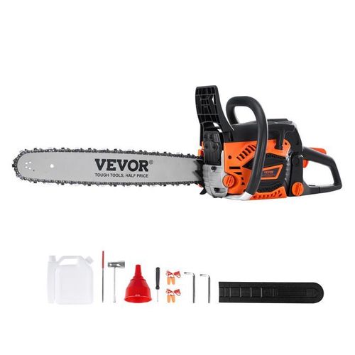 Tronçonneuse à Essence Guide-Chaîne 50,8 cm-VEVOR-pour Coupe de Branches D'arbres, Élagage des Arbres, Défrichement des Terres
