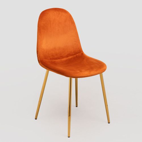 Chaise De Salle À Manger En Velours Glamm Doré