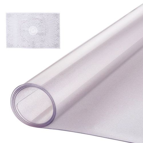 Protection De Bureau Givrée-Vevor-609,6 X 1 219 Mm-Rectangulaire, Pvc, Imperméable, Facile À Nettoyer-Pour Bureau, Salle À Manger