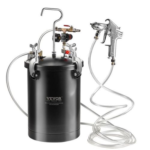 Réservoir de Peinture sous Pression 15 L-VEVOR-Système de Pulvérisation de Peinture avec Pistolet, Tuyau et Manomètre
