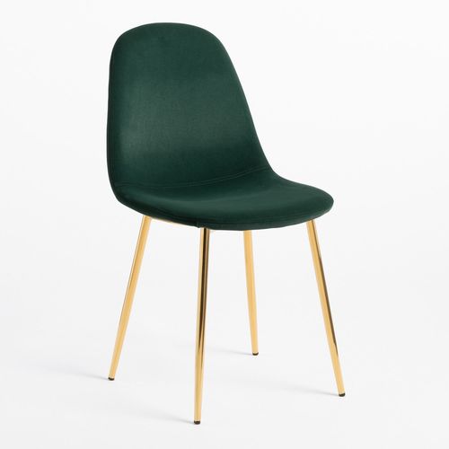 Pack 2 Chaises De Salle À Manger En Velours Glamm Doré