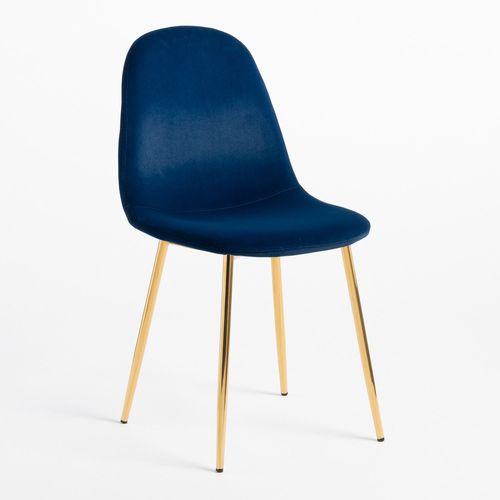 Pack 2 Chaises De Salle À Manger En Velours Glamm Doré