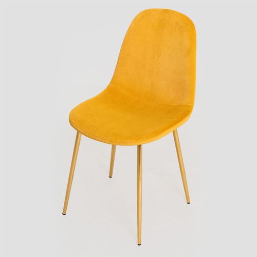 Pack 2 Chaises De Salle À Manger En Velours Glamm Doré