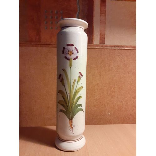 Vase original en céramique motifs fleurs