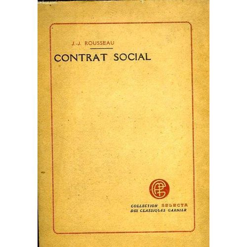 Contrat Social Ou Principes Du Droit Politique