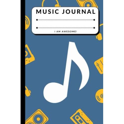 Big Music Note - Song Writing Music Journals For Kids: Lined/Ruled Paper And Staff, Manuscript Paper For Notes, Lyrics And Music. For Musicians, ... Book Notebook Journal 100 Pages 6x9