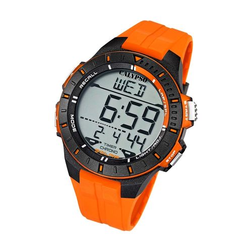 Calypso Montre Pour Hommes K5607/1 Montre-Bracelet En Plastique Pur Numérique Orange Uk5607/1