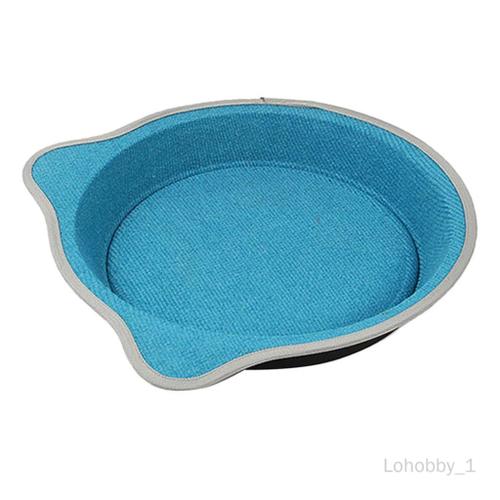 Tapis Coussin Lit Couchage Pot Pour Chat Animaux Protège Plancher Jouet À Gratter Pour Chat Bleu