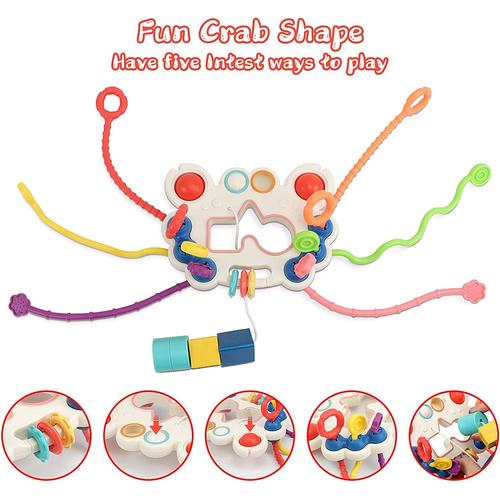 Montessori Jouets pour Bebe, Sensoriel Corde à Tirer en Silicone Jouet pour  Bébé Naissance,pour 1 2 Ans Garcon Fille Noël Cadeaux - Cdiscount Jeux -  Jouets