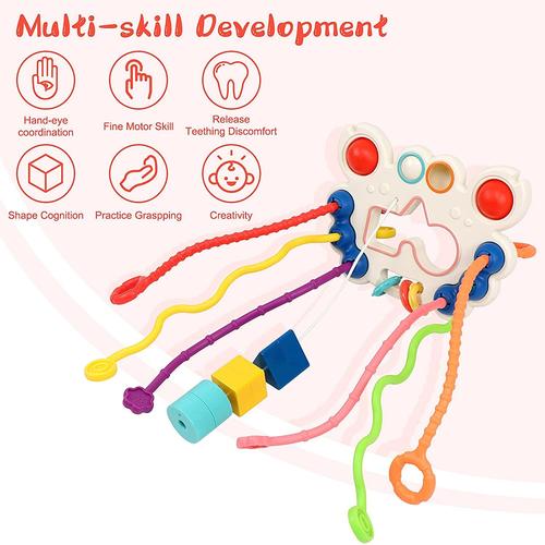Silicone Jouets sensoriels Corde de traction Deting Plaything