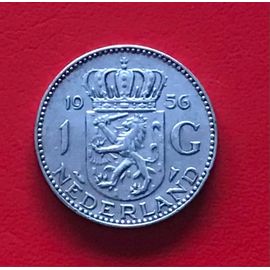 1 Gulden - Juliana - 1956 - Pays Bas - Argent