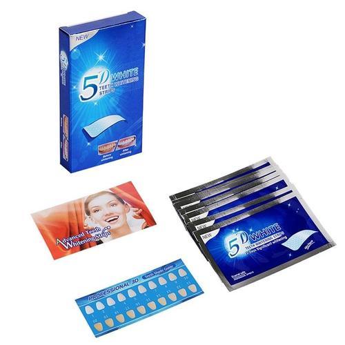 Couleur 7 Paires 7 Paires De Bandes De Blanchiment Des Dents En Gel 5d 