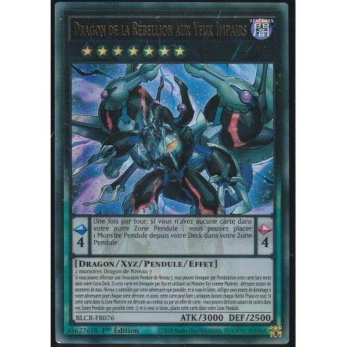 Carte Yu-Gi-Oh - Dragon De La Rébellion Aux Yeux Impairs - Blcr-Fr076 - Ultra-Rare -