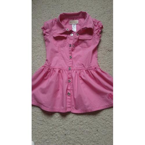 Jolie Robe Rose Bébé Fille Été " Guess " Taille 3 Ans Idée Cadeau