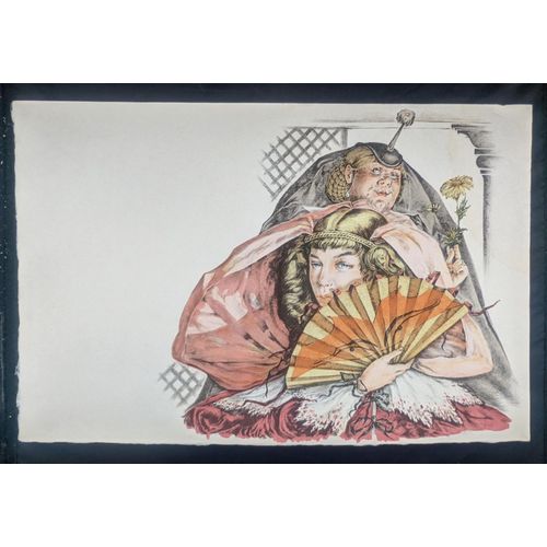 Lithographie Originale Cyrano De Bergerac Planche R. Carrance Papier Japon
