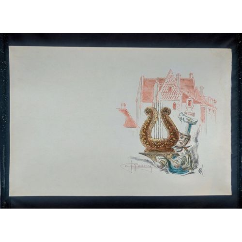 Lithographie Originale Cyrano De Bergerac Planche N° 4 R. Carrance Papier Japon