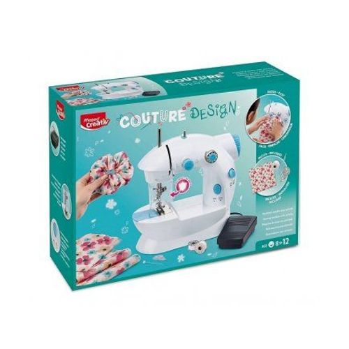 Machine A Coudre Enfant - Avec Pedale, 2 Vitesses, Accessoires - Atelier Couture Design - Jouet Imitation - Set Stylisme Mode + Carte