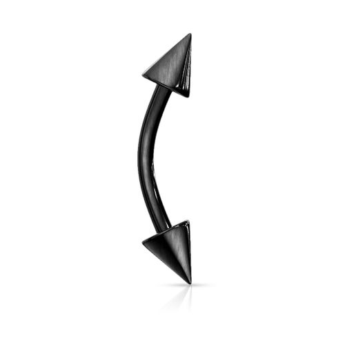 Piercing Arcade Barre Et Cônes Titane Inoxydable Anti Allergique Sourcil Oreille Cartilage Tragus Helix Barbell Tennessee Noir Lovepiercing